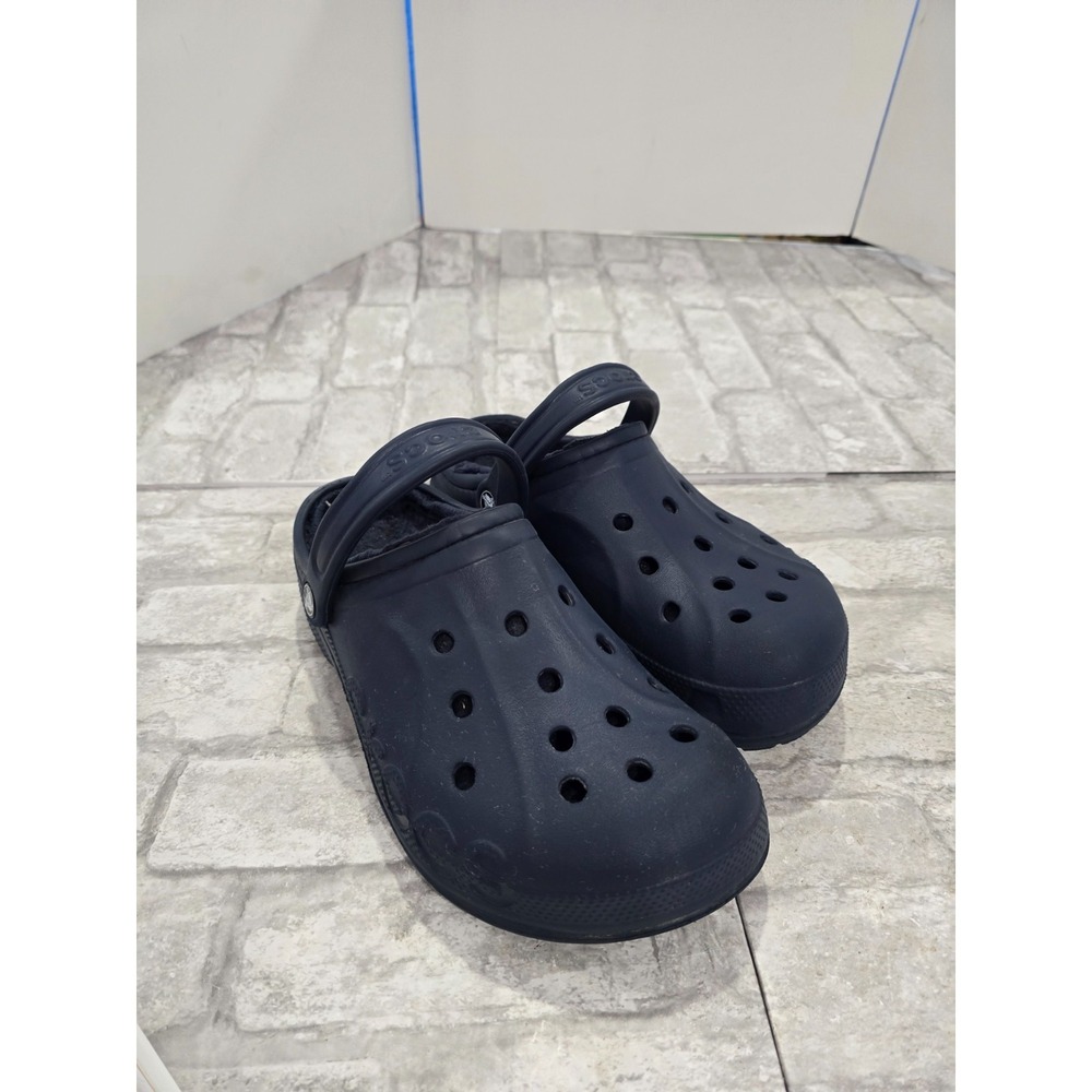 Crocs Baya Lined Clogs Navy Blue Comfort Unisex Men's 7  Women's‎ 9